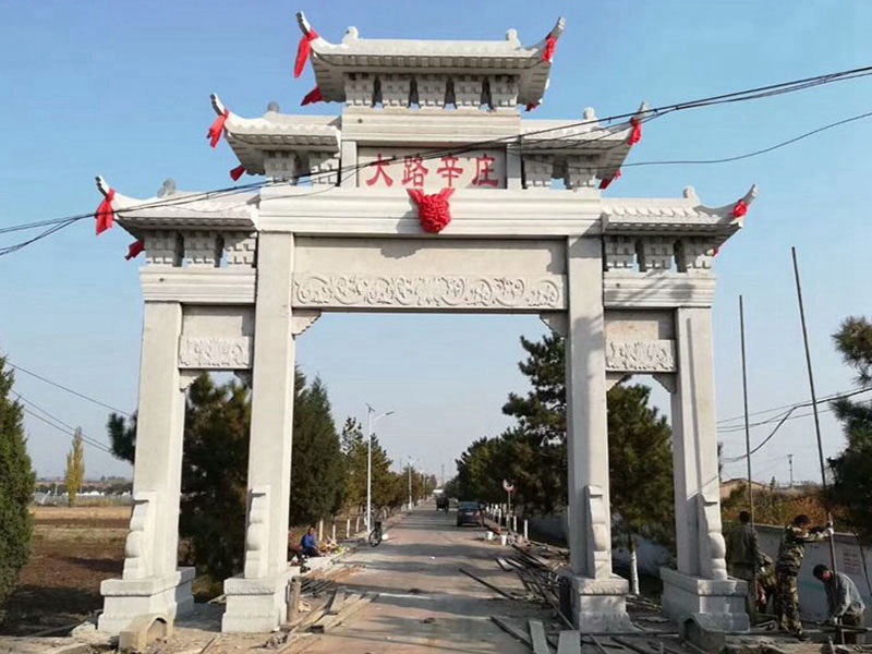 農村鄉(xiāng)村街道三門五樓牌坊門樓[編號402]