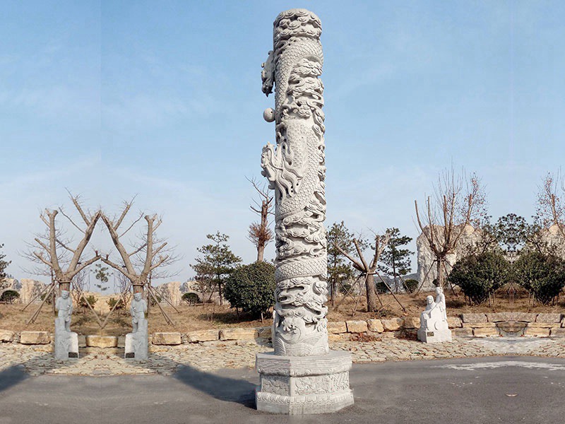 廣場(chǎng)青石龍柱價(jià)格（編號(hào)001）