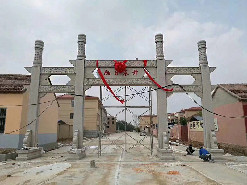 石雕牌坊廠(chǎng)家安裝圖片